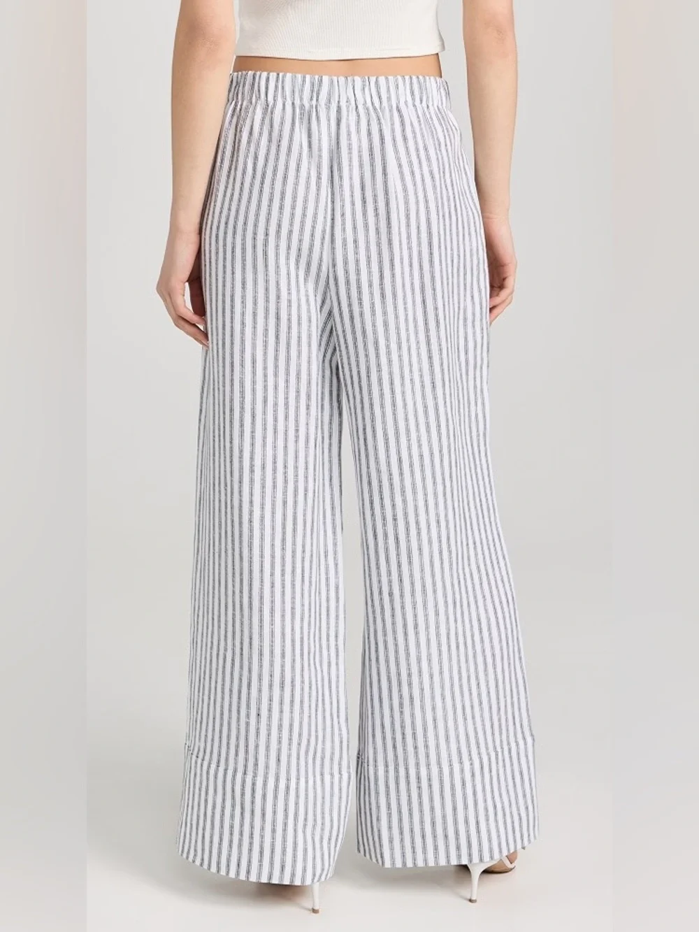 Reformation Fernando Linen Wide-Leg Trouser Pants